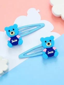 Spinki do włosów z misiem