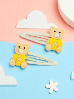 Spinki do włosów z misiem