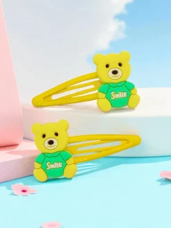 Spinki do włosów z misiem