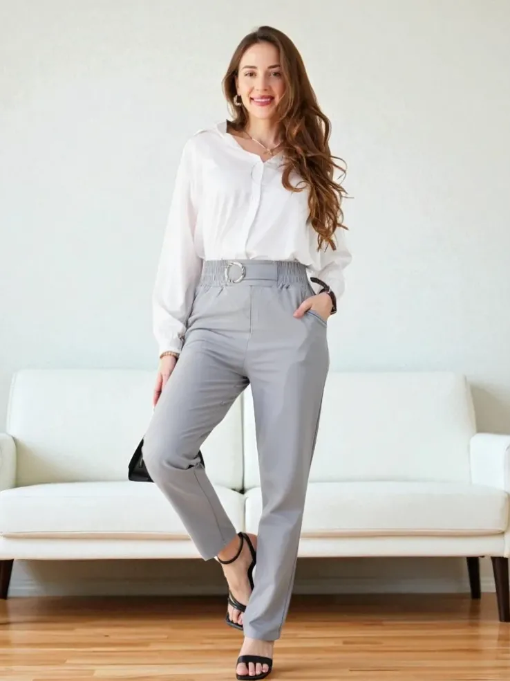 Spodnie Eleganza Jasny Szary