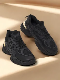 Stilosa Luma Czarne Sneakersy Damskie z Ekologicznej Skóry