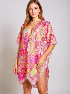 Sukienka Pareo Callista Royalfashion – Kolorowa, Zwiewna, Dekolt V, Uniwersalny