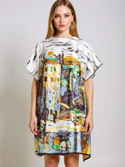 Sukienka pareo Kalypso Royalfashion, wielokolorowa do kolan, uniwersalna