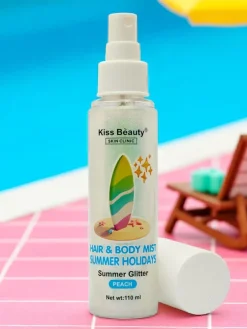 Summer Spray- Rozświetlacz do włosów i ciała w płynie Peach