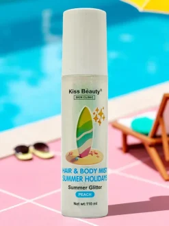 Summer Spray- Rozświetlacz do włosów i ciała w płynie Peach