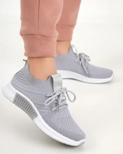 Szare damskie buty sportowe Merisal - Obuwie