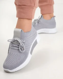 Szare damskie buty sportowe Merisal - Obuwie