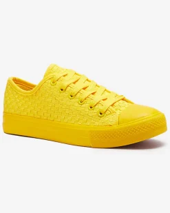 Żółte damskie trampki Aklina - Obuwie