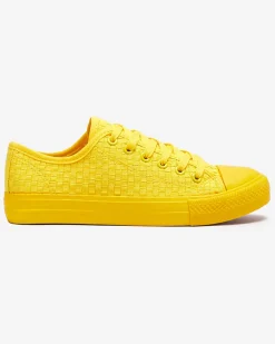 Żółte damskie trampki Aklina - Obuwie