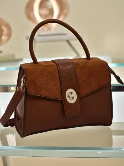 Torebka Camelia z Ekoskóry i Zamszu