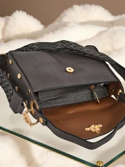 Torebka damska Hera Nero z eko-skóry z ozdobną pszczołą – szary