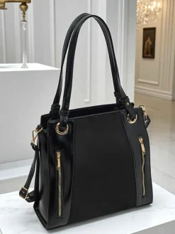 Torebka damska shopper eko skórzana Silent Raven