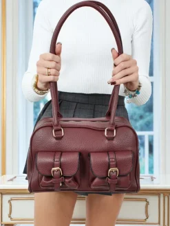 Torebka damska shopper eko skórzana z kieszeniami Aveline