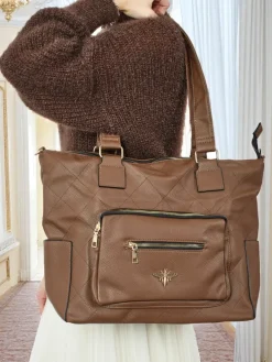 Torebka damska shopper eko skórzana pikowana Marvaya