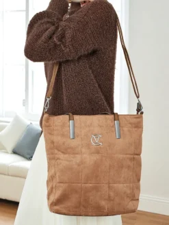 Torebka damska shopper eko zamszowa Caryenne