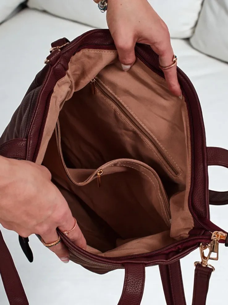 Torebka damska shopper eko skórzana z tłoczeniem Raven Drift