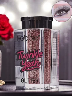 Twinkle Yeah Ciemnoróżowy brokat do twarzy i ciała