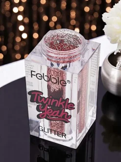 Twinkle Yeah Ciemnoróżowy brokat do twarzy i ciała