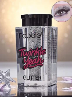 Twinkle Yeah Srebrny brokat do twarzy i ciała