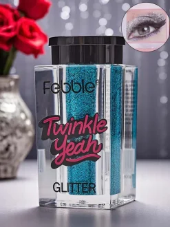 Twinkle Yeah Turkusowy brokat do twarzy i ciała