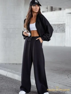 Wiskozowy Damski komplet dresowy Long Waves