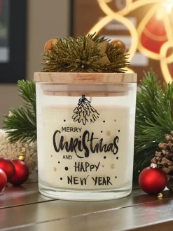 Świąteczna świeca zapachowa Merry Christmas Happy New Year