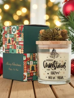 Świąteczna świeca zapachowa Merry Christmas Happy New Year