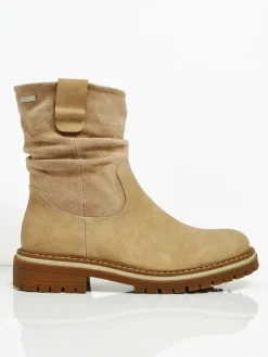 Wyższe botki damskie eko zamszowe Liora