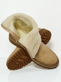 Wyższe botki damskie eko zamszowe Liora