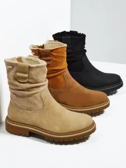 Wyższe botki damskie eko zamszowe Liora