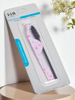 Zestaw do stylizacji rzęs- pęseta do sztucznych rzęs i szczoteczka