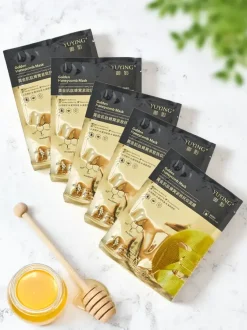 Złota maseczka w płachcie o strukturze plastra miodu 28g