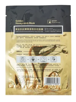 Złota maseczka w płachcie o strukturze plastra miodu 28g
